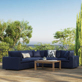 Commix 5-Piece Outdoor Patio Sectional Sofa Modway Model: eei-5589